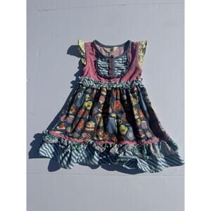 Matilda Jane Baby Girls Dress Ruffle Mixed Print Sleeveless Boutique 12-18M